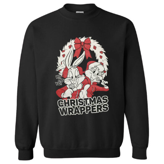 Warner Brothers Men's Bugs Bunny Christmas Jumper - Black - M