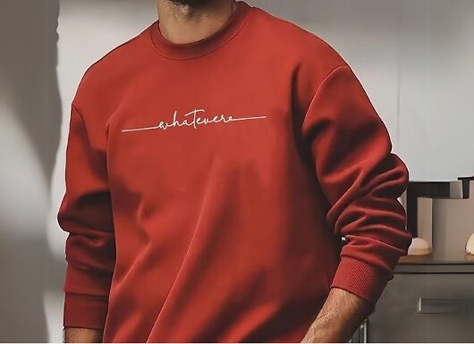 Men's Whatever Printed Fleece Lined Sweatshirt