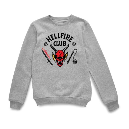 Official Stranger Things Hellfire Club Sweatshirt - Grey - S