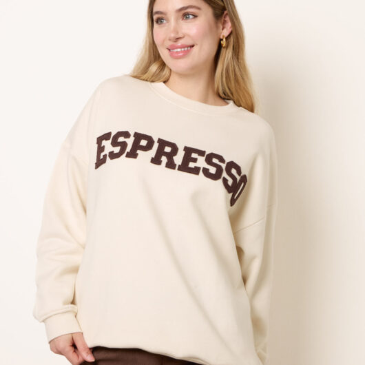 Espresso Sweatshirt - S/M / IVORY