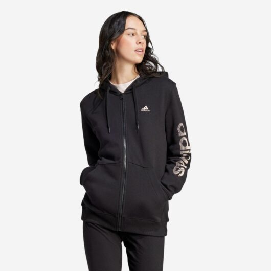 Women's Fitness Zip-up Hoodie - Black